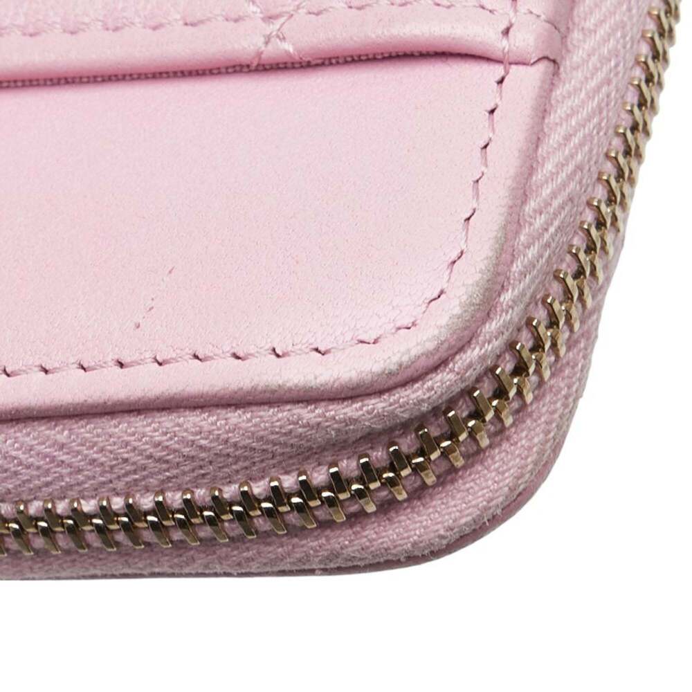 CHANEL Authentic Pink Lambskin Leather Logo Wallet - Picture 4 of 10